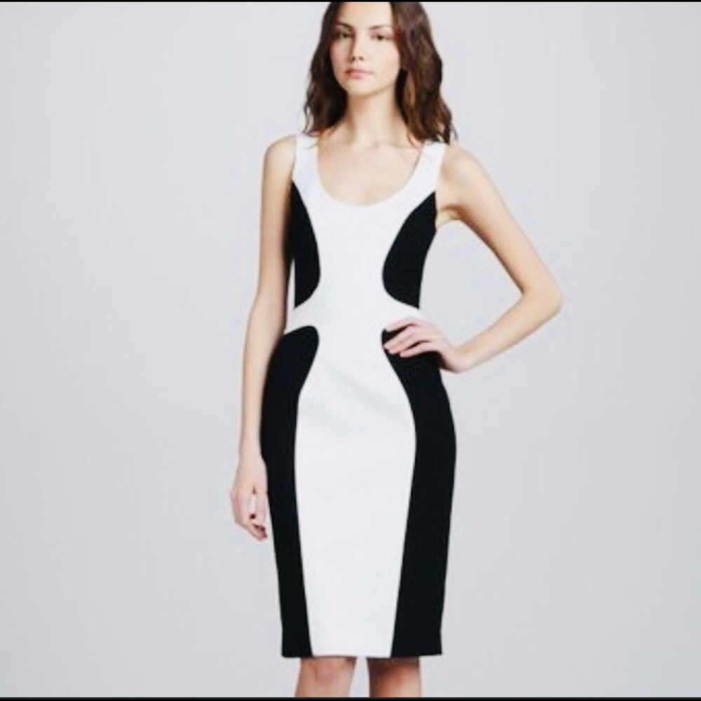 Black Halo Annabelle Color block Sheath Dress 6